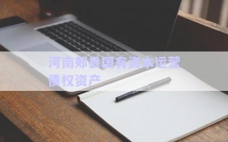 河南郟縣國有資本運(yùn)營債權(quán)資產(chǎn)