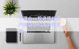 平頂山xx投資債權(quán)資產(chǎn)收益權(quán)02政府債定融
